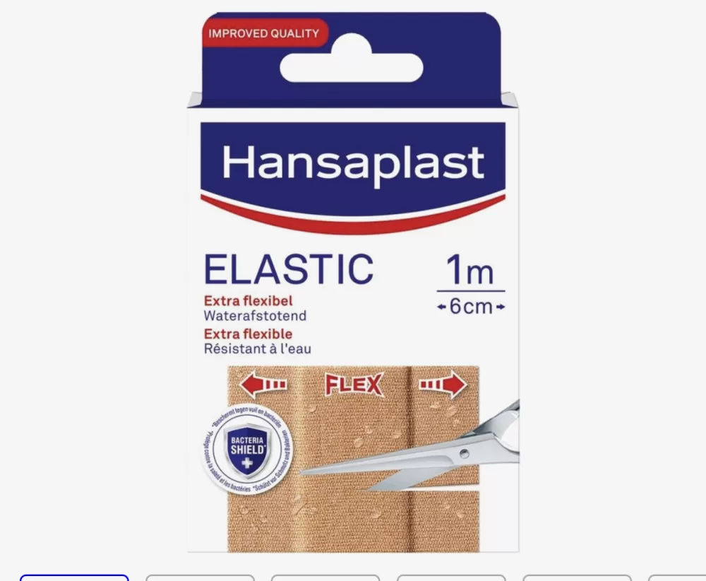 Hansaplast Elastic Pleisters - Textielweefsel, Schokdempend, Sterke Kleefkracht, Geschikt voor Kleine Wondjes, 20 Stuks