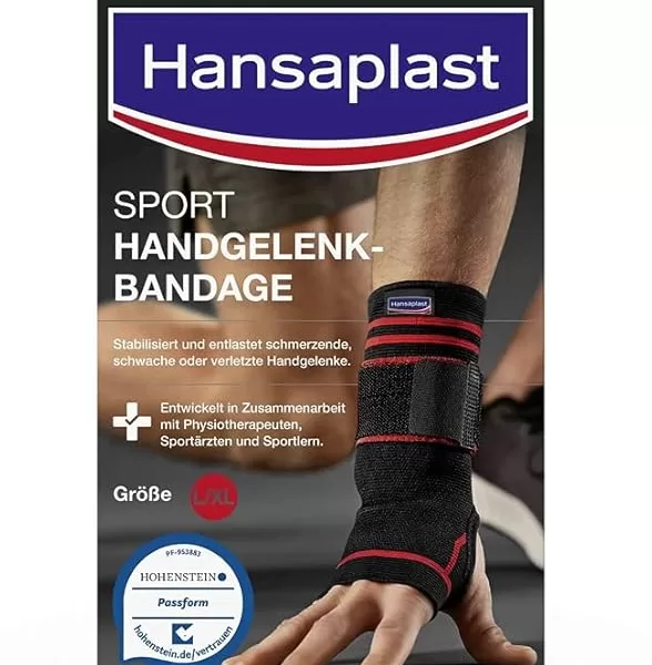 Hansaplast Performance Polsversteviger S/M - Stabiliteit, Bescherming & Compressie voor Pijnlijke en Geblesseerde Polsen, Dynamic-Guard Technologie