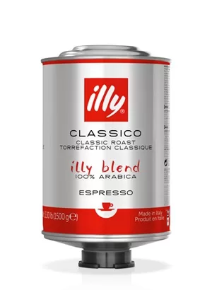 ILLY Espresso Classico 1500g Dose - Aromatische Kaffeebohnen, ausgewogene Röstung, Karamell & Jasmin Aromen, fairer Anbau, 100% Arabica