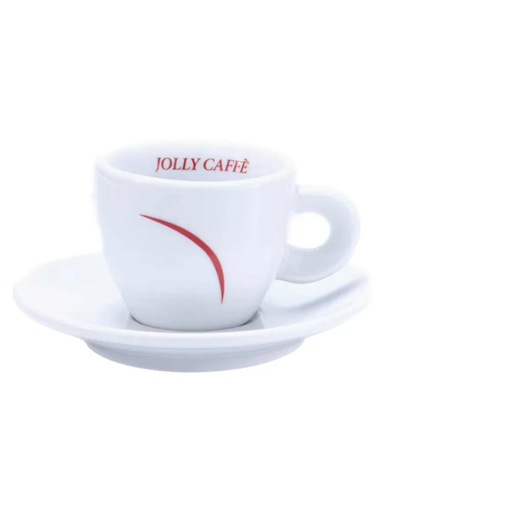 JOLLY Caffé Cappuccinotasse 2er Set – Hochwertiges Porzellan, spülmaschinenfest, mit Unterteller, ideal für perfekten Cappuccino, langlebig und stilvoll.