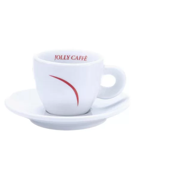 JOLLY Caffé Cappuccinotasse 2er Set – Hochwertiges Porzellan, spülmaschinenfest, mit Unterteller, ideal für perfekten Cappuccino, langlebig und stilvoll.