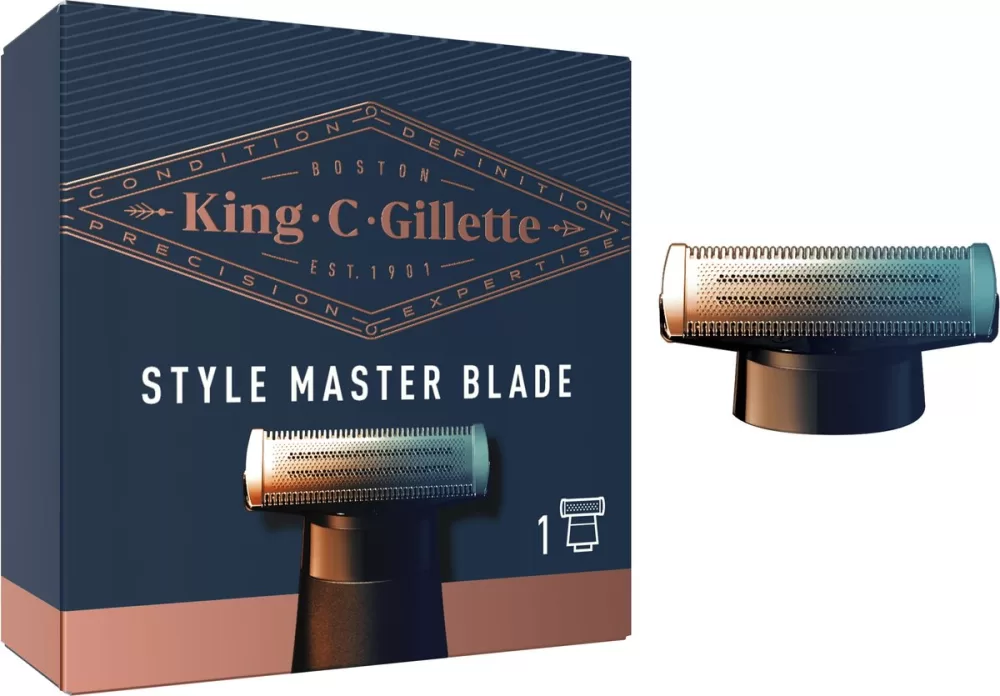 King C. Gillette StyleMaster 4D Scheermesje - Vervangbaar, 6 maanden scherp, Flexibele kop, Voor mannen, Voor precisieverzorging en trimmen