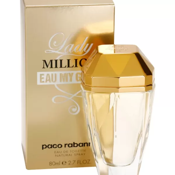 Lady Million Eau My Gold! von Rabanne 80 ml Eau de Toilette für Damen – Blütenfruchtiger Duft, Parfumeur Anne Flipo, 2014