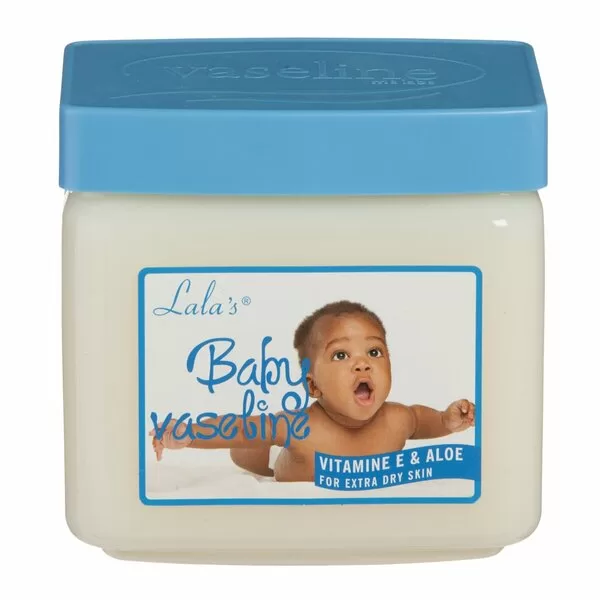 Lala's Baby Vaseline mit Vitamin E & Aloe Vera – Extra trockene Hautpflege, beruhigend & feuchtigkeitsspendend für zarte Babyhaut