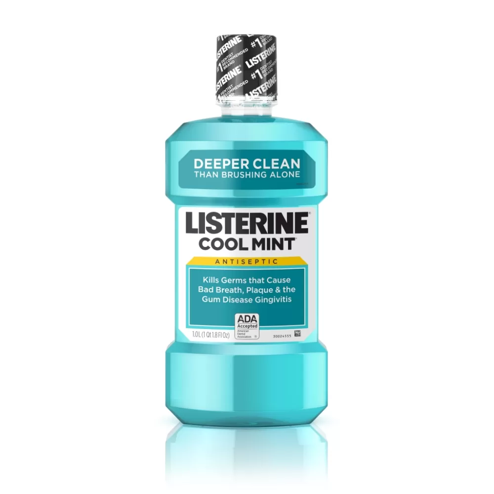 Listerine Cool Mint Mundspülung 500ml - Frischer Atem & effektive Plaque-Bekämpfung für optimale Mundhygiene