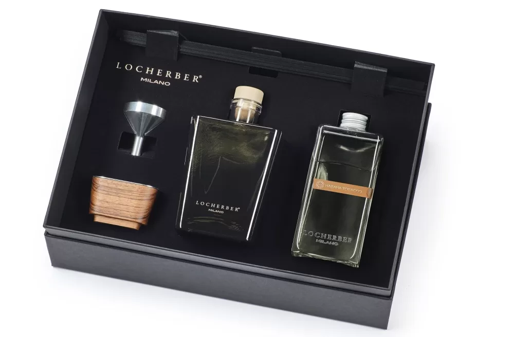 Locherber Milano Habana Tobacco Geschenkset 500 ml | Skyline Collection | Exotischer Duft mit Tabak, Kokosnuss & Vanille für Träumer