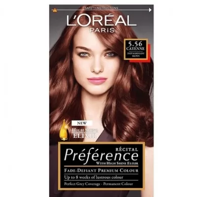 L’Oréal Haarfarbe Préférence 5.56 Cayenne Mahonie Braun - Intensives, langanhaltendes Farbresultat für strahlendes Haar