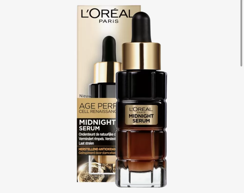 L'Oréal Paris Age Perfect Cell Renaissance Midnight Serum 30ml - Anti-Aging, Rimpelvermindering, Gladde en Stralende Huid, Met Neohesperidine & Vitamine E