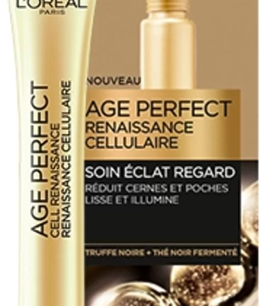 L’Oréal Paris Age Perfect Cell Renaissance Oogcrème - 15 ml - Anti-Rimpel, Vermindert Donkere Kringen & Wallen voor Rijpere Huid 50+