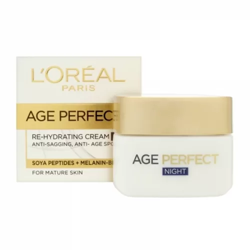 L'Oréal Paris Age Perfect Nachtcreme 50ml – Anti-Aging Feuchtigkeitspflege für reife Haut, regeneriert und pflegt über Nacht