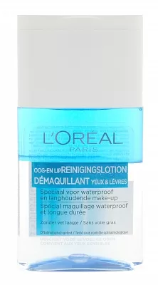 L'Oréal Paris Dermo Expertise Waterproof Oogreinigingslotion 125ml - Zacht voor gevoelige ogen, oftalmologisch getest, verwijdert langhoudende make-up