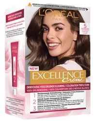 L’Oréal Paris Excellence Crème 5 - Lichtbruin Haarverf met Pro-Kératine, Ceramide & Collageen - Vernieuwde Formule & Verpakking