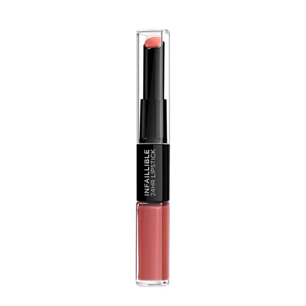 L'Oréal Paris Infaillible 24H Lipstick Tint 404 Corail Constant - Langdurige, Intense Kleur, Hydratatie en Comfort, Smudge-Proof Lippenstift