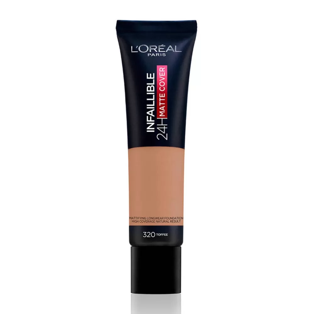 L’Oréal Paris Infaillible 24H Matte Cover Foundation 320 Caramel - Langhoudend, Matte Dekking, SPF 18, Waterproof, Voor Normale tot Gecombineerde Huid