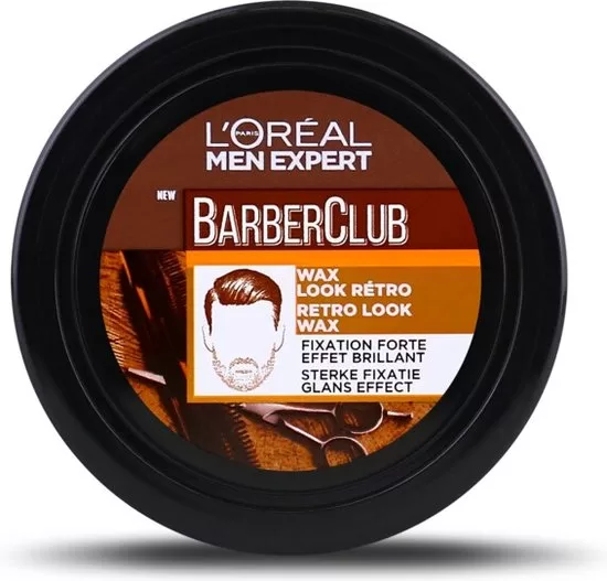 L'Oréal Paris Men Expert Barber Club Wax 3x75ml – Sterke Fixatie, Glans, Cederhout & Essentiële Oliën voor Halflang en Lang Haar