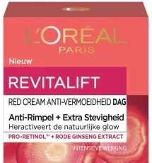 L'Oréal Paris Revitalift Dagcrème 50ml - Anti-rimpel, met Pro-Retinol & Rode Ginseng, voor een Glowy, Stevige Huid