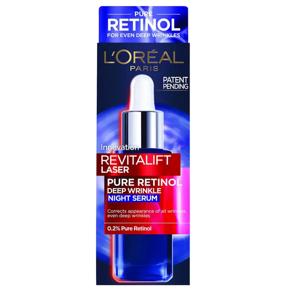 L'Oréal Paris Revitalift Laser Night Serum 30ml - Pure Retinol, Anti-Aging, Fijne Lijntjes Verminderen, Hydratatie & Comfort