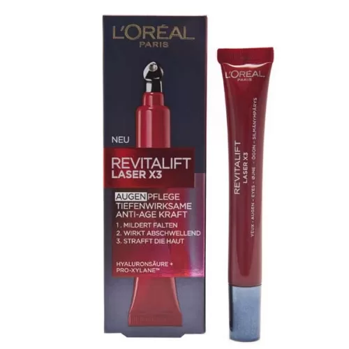 L'Oréal Paris Revitalift Laser X3 Oogcrème 15ml - Anti-Aging, Rimpelvermindering, Verstevigt Huid, Geschikt voor 40+ Huidtypen