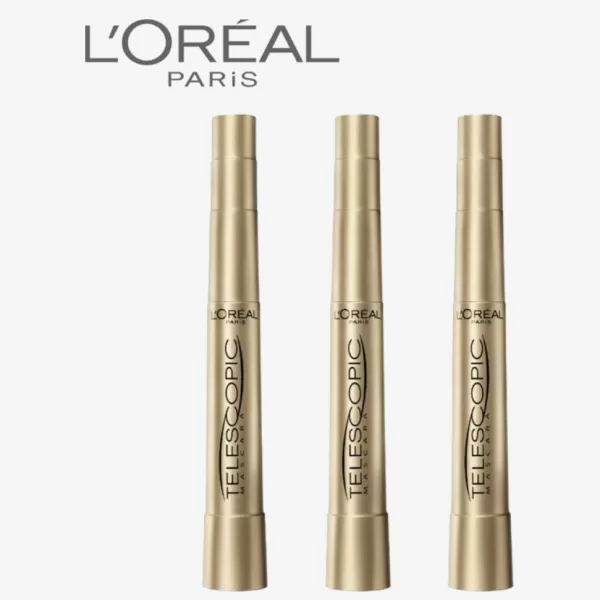 L'Oréal Paris Telescopic Mascara 3x - Zwart, Extreme Lengte & Intensiteit, Flexibel Borsteltje, Carbon Black, Voor een Telescopisch Effect