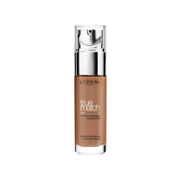 L'Oréal Paris True Match Foundation N8 Cappuccino - Flüssige Foundation für perfekten Teint, 30ml, langanhaltend, für alle Hauttypen