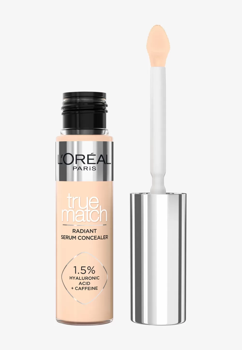 L'Oréal Paris True Match Radiant Concealer 2R - 11ml, Medium Dekking, Hyaluronzuur & Cafeïne, Stralende Finish, Geschikt voor Gevoelige Huid