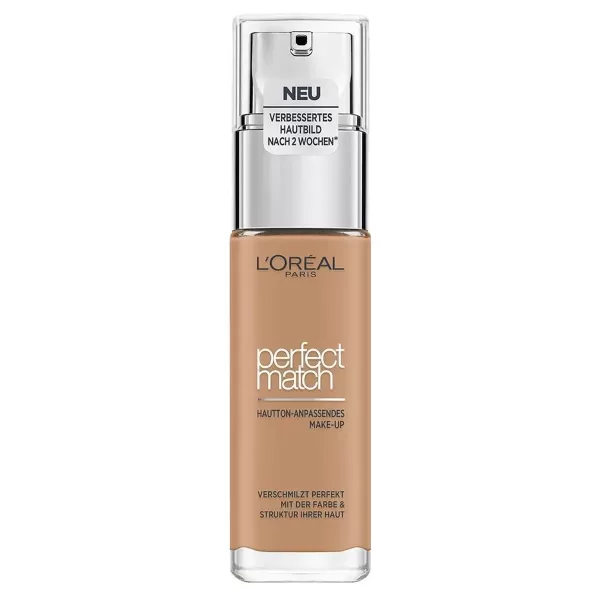 L'Oréal Perfect Match Foundation 30 ml - 7D/7W Warm Undertone für een Natuurlijke Look - Ideale Make-up voor Alle Huidtypen