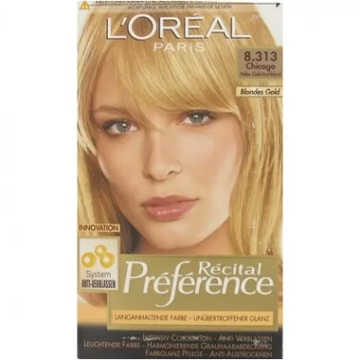 L’Oréal Préférence Haarfarbe 8.313 Goud Asblond – Lang anhaltende, strahlende Farbe für strähnendes, glänzendes Haar