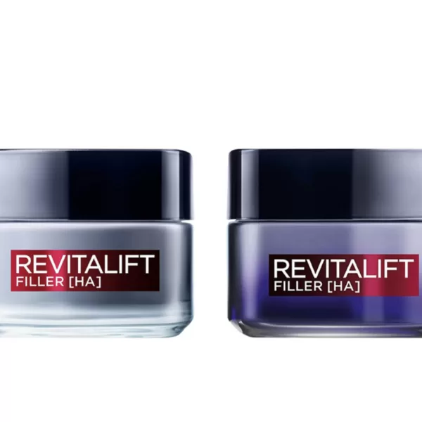 L'Oréal Revitalift Filler Dag- en Nachtcrème Pakket - Anti-Aging, Hyaluronzuur, Volume, voor Vrouwen 35+ - Rimpels en Lijntjes Vullen