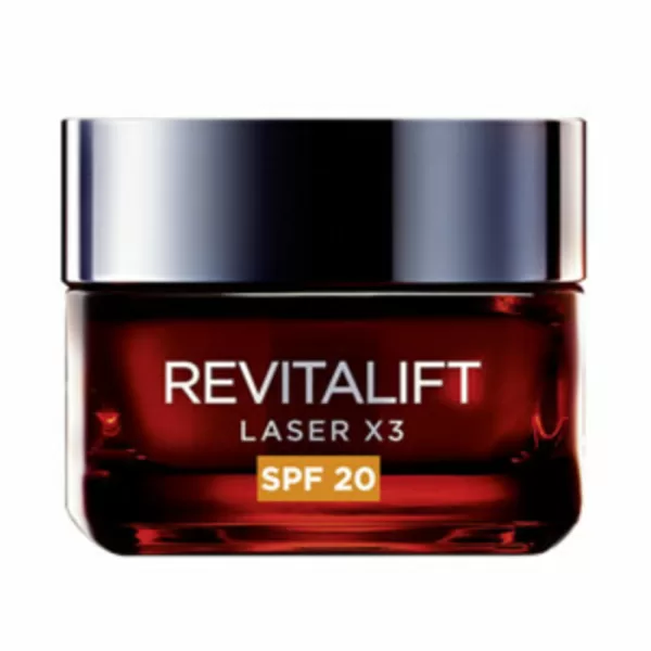 L'Oréal Revitalift Laser X3 Dagcrème SPF20 50ml - Anti-Rimpel, Hydratatie, Verstevigend, Geschikt voor Vrouwen 30+, UV-Bescherming