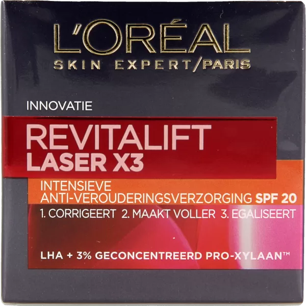 L'Oréal Paris Revitalift Laser X3 Tagescreme SPF25, 50ml – Anti-Aging, Hautstraffung, Feuchtigkeitsschutz für strahlende Haut