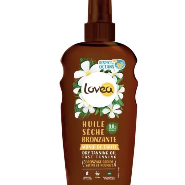 Lovea Dry Oil Spray Bronzing Zelfbruiner 150 ml - Vegan, 98% Natuurlijke Ingrediënten, Waterbestendig, Dermatologisch Getest, Voor Gezicht en Lichaam