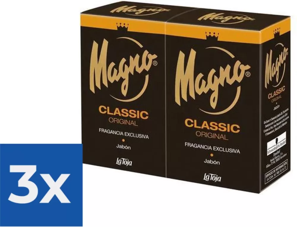 Magno Jabón Manos Classic Set – 3 Stuks (2 x 100g) Luxe Handzeep für Hydratatie & Verzorging – Voordeelverpakking