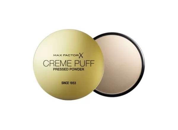 Max Factor Creme Puff Gezichtspoeder - 41 Medium Beige, Luxe Compact Poeder, Medium tot Hoge Dekking, Matte Finish met Glans, Perfect voor Stralende Huid