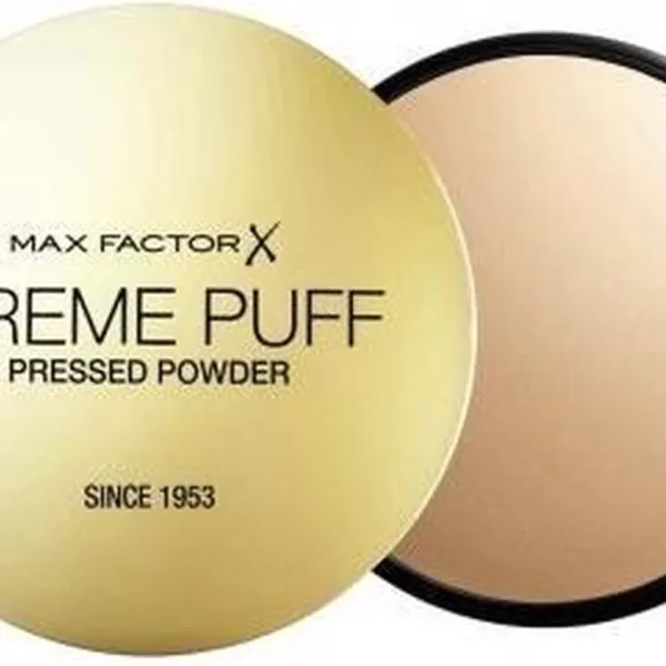 Max Factor Creme Puff Poeder 50 Natural – Geperste Poeder voor Vlekkeloze Matte Finish & Subtiele Glans – Geschikt voor Alle Huidtypen