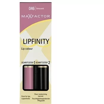 Max Factor Lipfinity 24H Lippenstift 046 Innocent - Ultra langanhaltend, semi-permanente Farbe, glänzende Finish, 24 Stunden Haltbarkeit