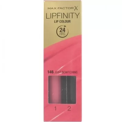 Max Factor Lipfinity 24H Lippenstift 146 Just Bewitching - Langdurige Farbe, Hydratiserende Balsem, Nieuwe Applicator, Glanz & Comfort