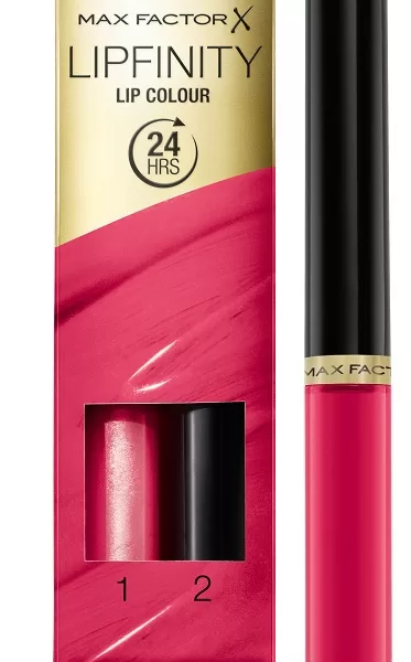 Max Factor Lipfinity Lip Colour 024 Stay Cheerful – Langhoudende Lippenstift, 24 uur kleur, Glanzende Hydraterende Topcoat, Mooie Lippen