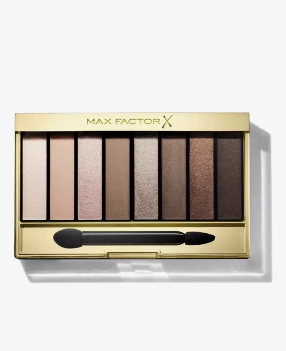 Max Factor Masterpiece Nude Oogschaduw Palette 01 Cappuccino Nudes – 8 Neutrale Lidschattentöne für natürliche Looks und langanhaltendes Make-up