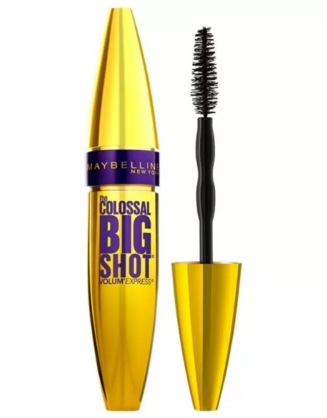 Maybelline Colossal Big Shot Volum' Express Mascara - Zwart, Volumen, Collagenformel, Kontaktlinsen geeignet, Ophthalmologentestet