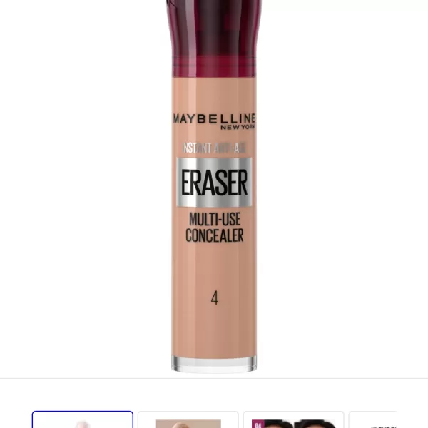 Maybelline Instant Anti Age Eraser Concealer 04 Honey - Hydraterende, dekkende formule tegen donkere kringen - 6,8 ml met applicatiespons