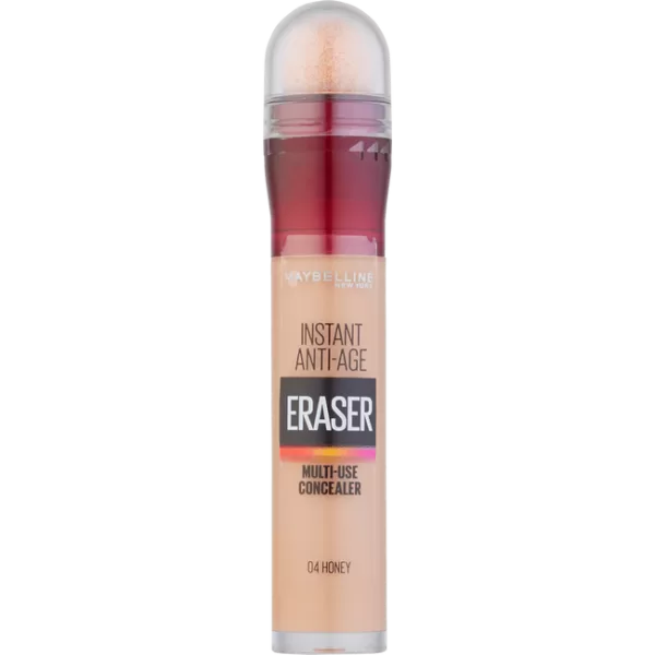 Maybelline Instant Anti Age Eraser Concealer 04 Honey – Ultra Dekkend, Hydratatie, Ingebouwde Applicatiespons voor Donkere Kringen