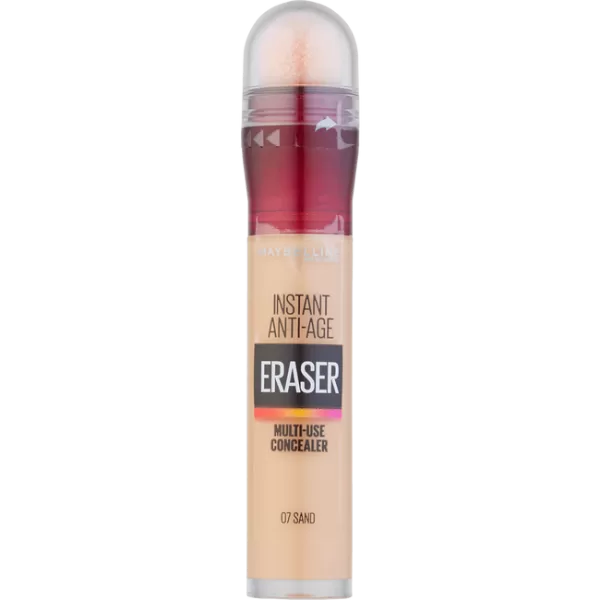 Maybelline Instant Anti Age Eraser Concealer 07 Sand - Ultra dekkend, met spons applicator, hydraterend, voor donkere kringen en oneffenheden.