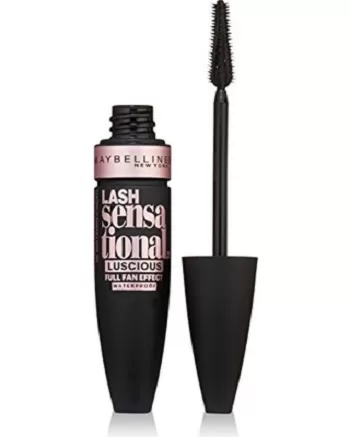 Maybelline Lash Sensational Luscious Waterproof Mascara - Zwart, Uiteenlopend Volume, Hydraterend, Flexibel Borsteltje, Langdurig Comfort