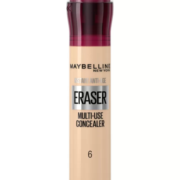 Maybelline New York Instant Anti Age Eraser Concealer 06 - Hochdeckend, mit Applikatorschwamm, Goji-Beere, 6,8 ml - Dunkle Ringe kaschieren