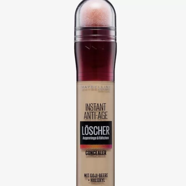 Maybelline New York Instant Anti Age Eraser Concealer 01 Light - 6.8 ml | Hydraterende, dekkende concealer met applicatiespons voor donkere kringen