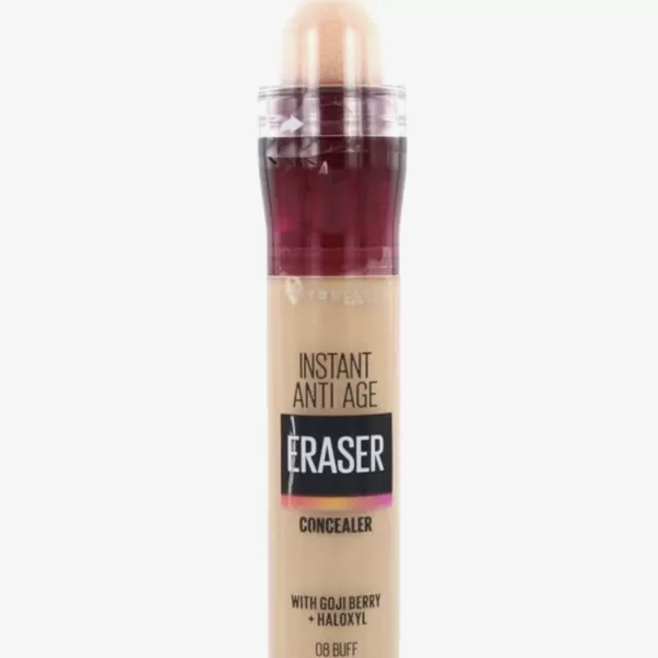 Maybelline New York Instant Anti Age Eraser Concealer 08 Buff - 6.8ml, Hydratatie, Dekkend, Met Applicatiespons, Perfect voor Donkere Kringen