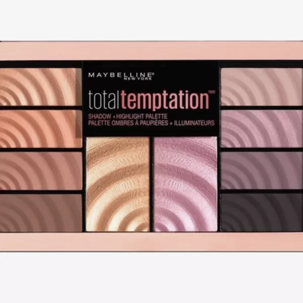 Maybelline Temptation Oogschaduw Palette - 12 Kleuren, 8 Oogschaduws & 2 Highlighters, Warm & Koel, Perfect voor Ultieme Looks