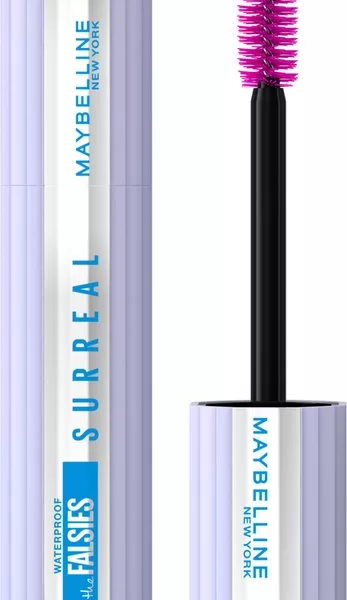 Maybelline The Falsies Surreal Extensions Waterproof Mascara - Zwart 10ml, +36% Lengte, Surrealistisch Volume, Helixborsteltje, 24u Houdbaarheid