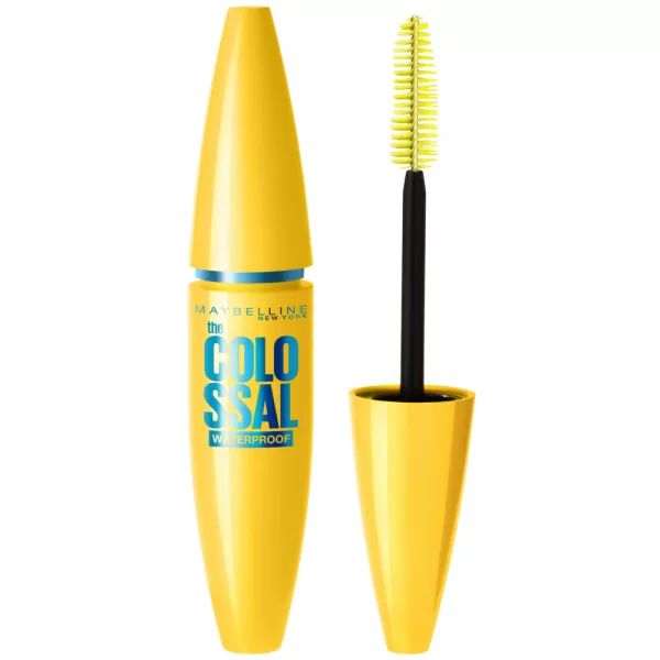 Maybelline Volum' Express Colossal Waterproof Mascara - Zwart, 10,7 ml, Collageen voor Kolossaal Volume, Geschikt voor Gevoelige Ogen