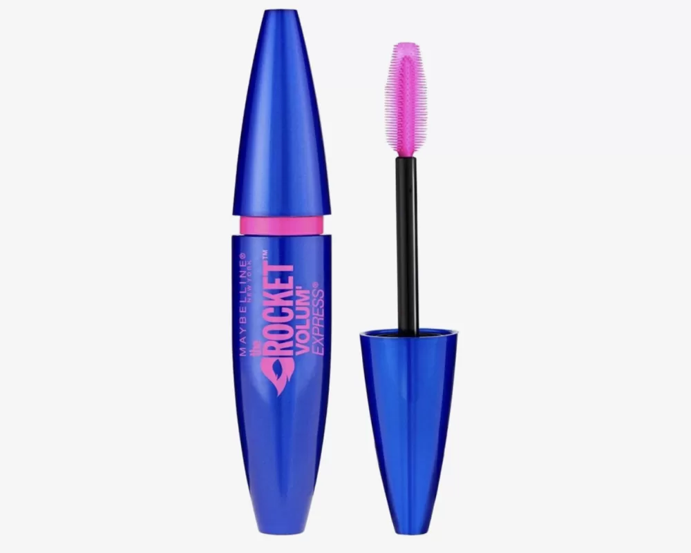 Maybelline Volum'Express The Rocket Mascara - Very Black, 8x Volume, Klontvrij, Geschikt voor Lensdragers, Supersonisch Borsteltje